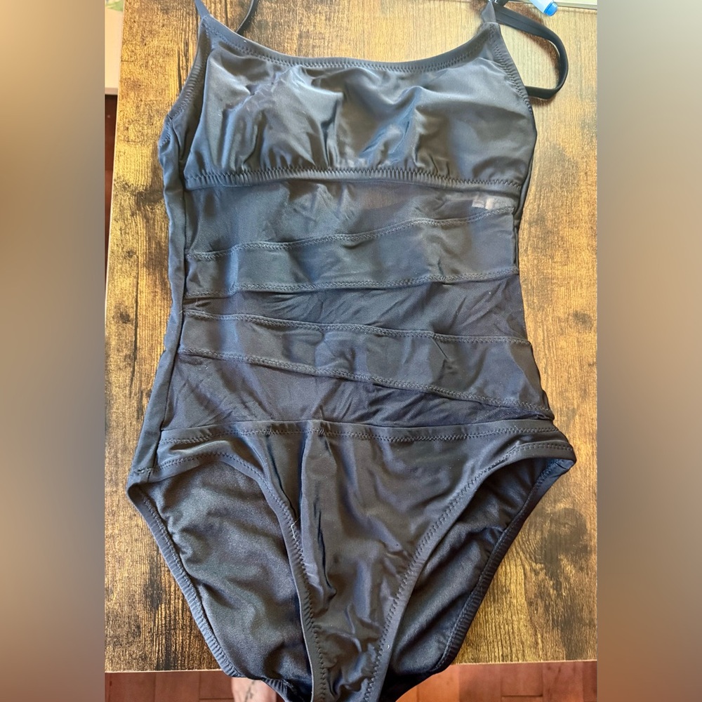 NWOT Elegant Black One-Piece Swimsuit
